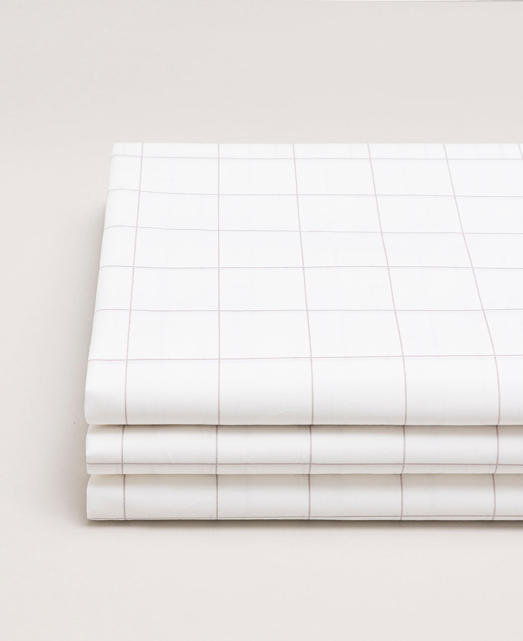 Drap housse percale imprimé Vert cendré rayé