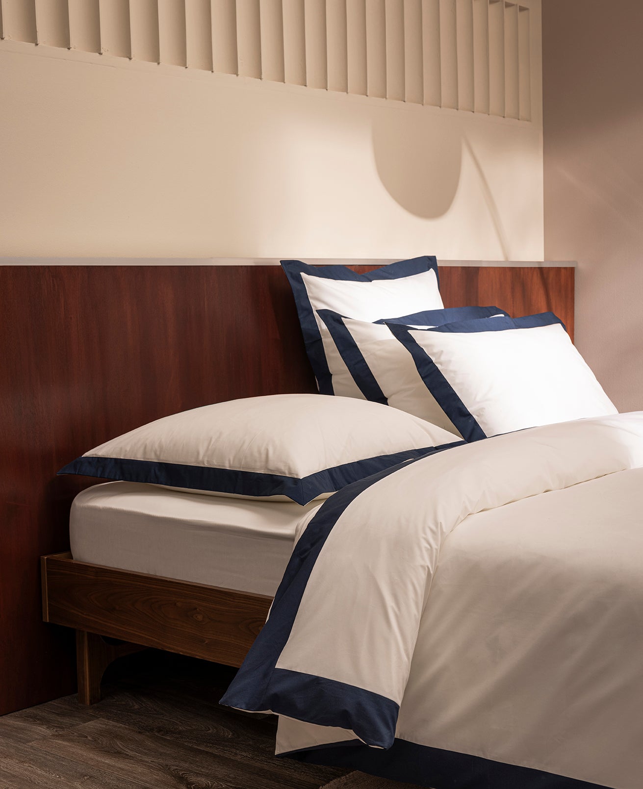 Parure de lit bicolore percale Bicolore vert cendré