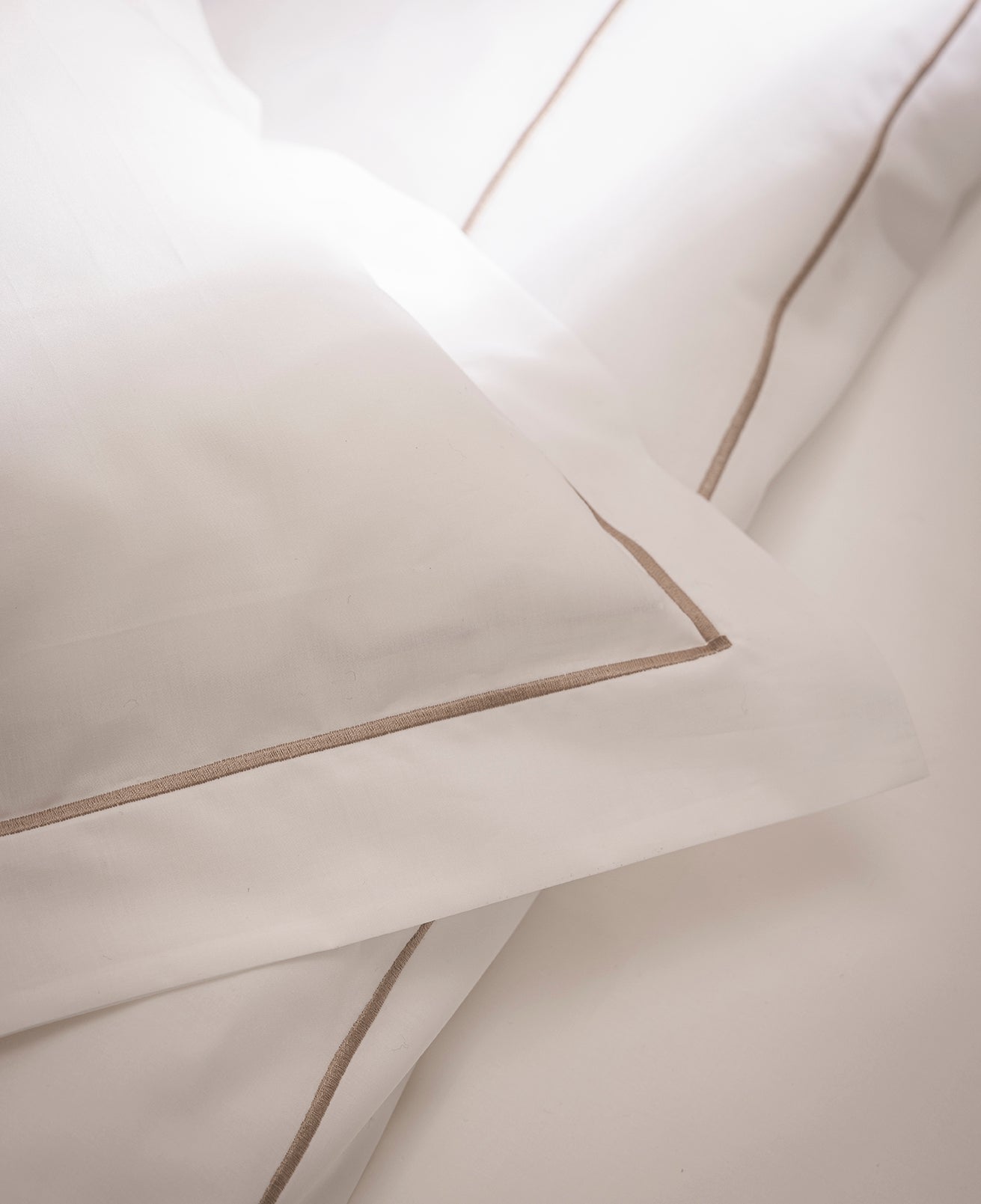 Parure de lit percale bourdon Bourdon greige