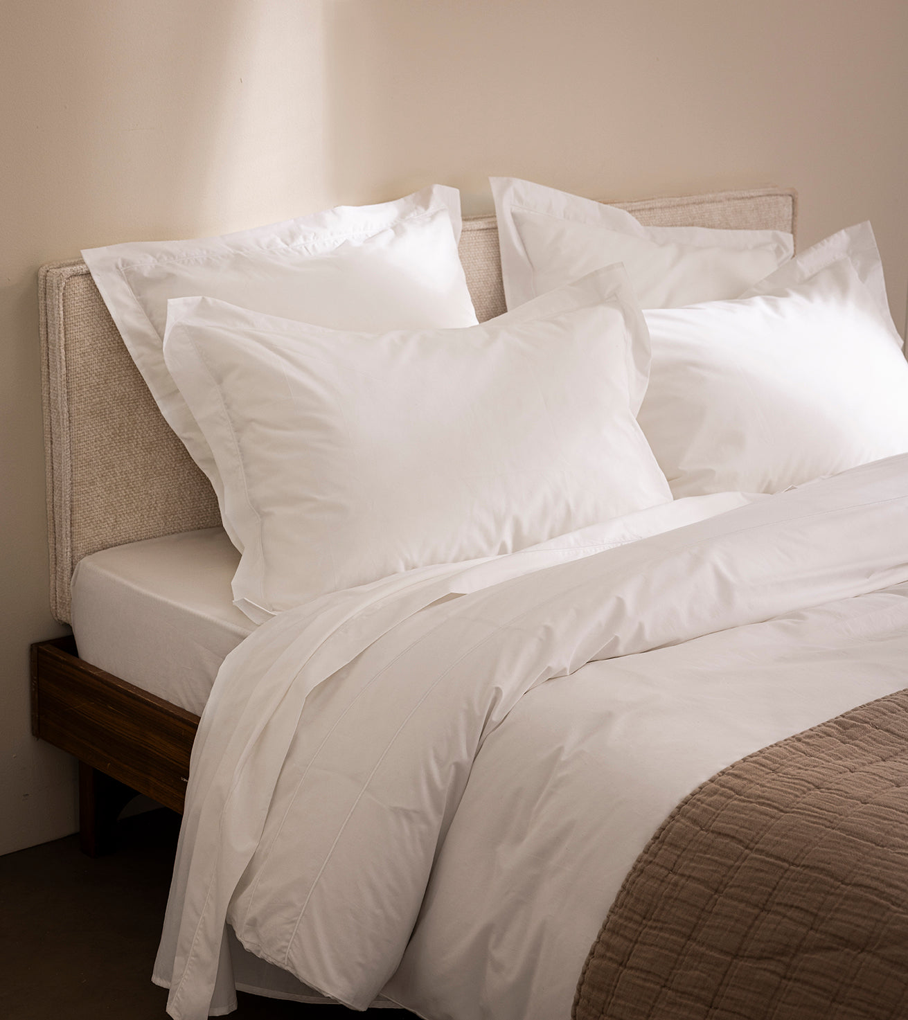 Housse de couette bourdon percale Bourdon blanc