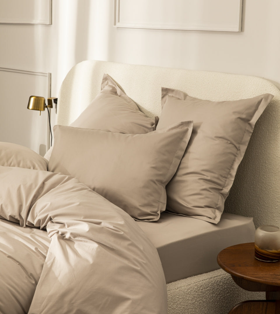 Housse de couette percale unie Blanc frais