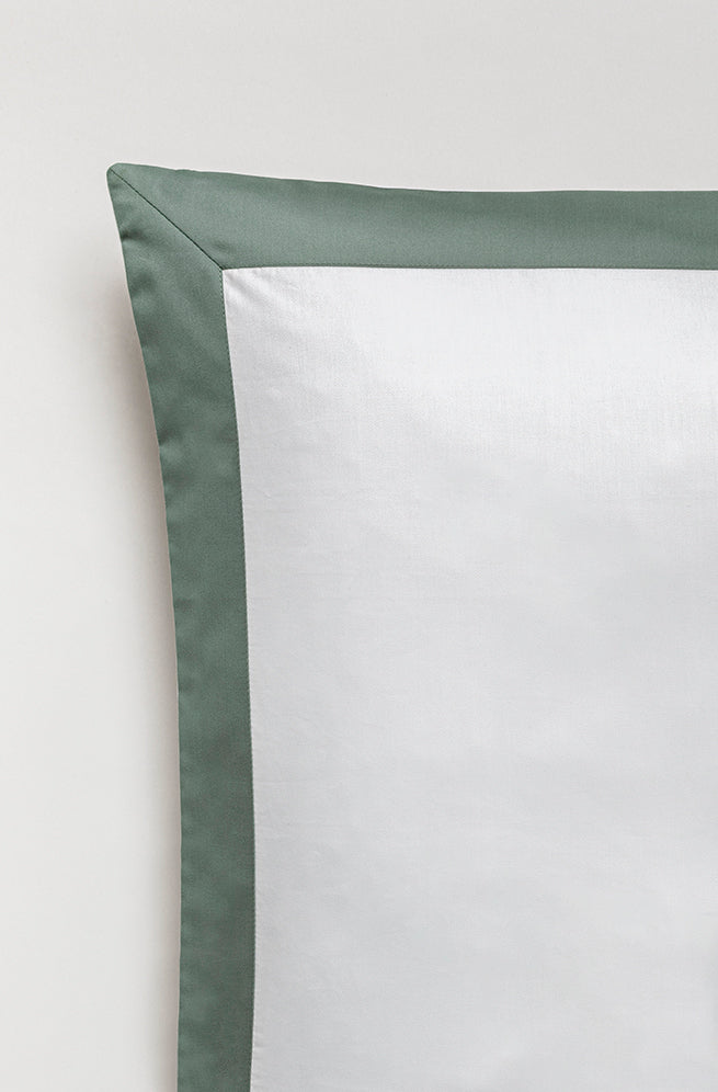 Set de 2 taies d'oreillers satin bicolore Bicolore greige