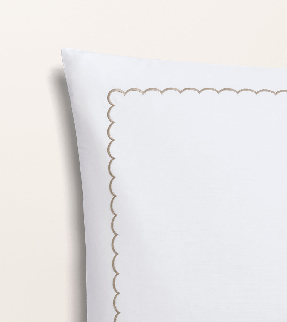 Set de 2 taies d'oreillers nuage percale Nuage greige