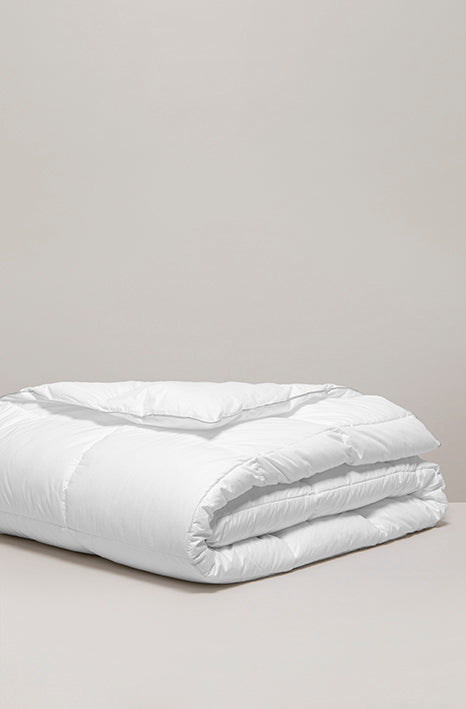 Couette naturelle en duvet et plumes Blanc pur