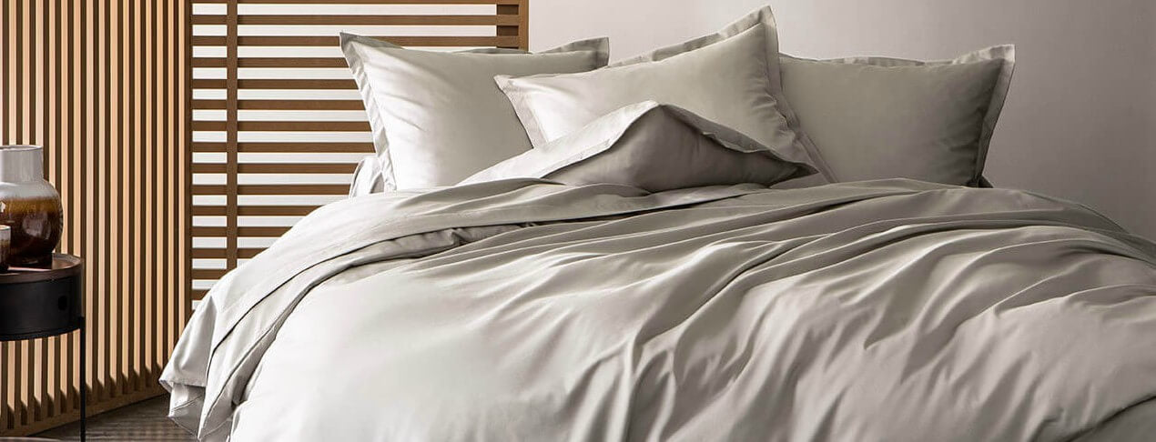 Linge de lit luxe, Literie & parure de lit en coton et soie
