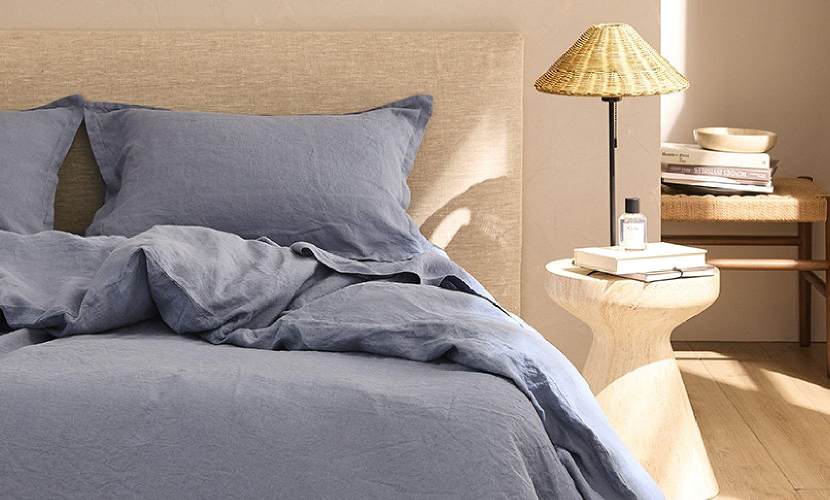 Housse de couette bleu