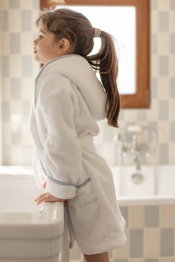 Peignoir de bain enfant Rayure bleue
