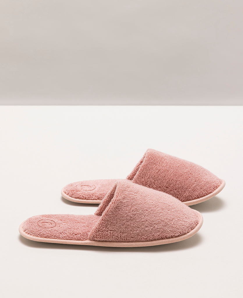 Chaussons en éponge Rose thé