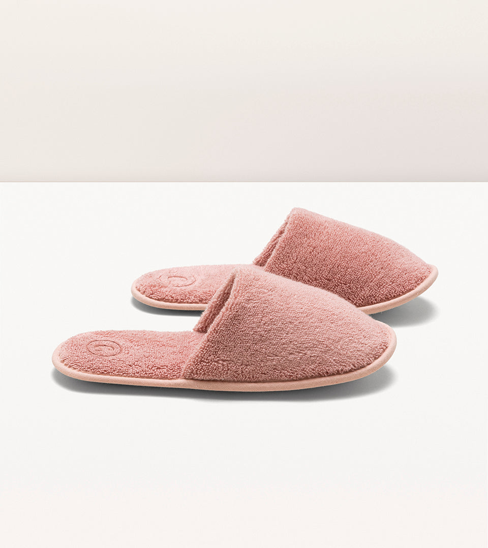 Chaussons en éponge Rose thé