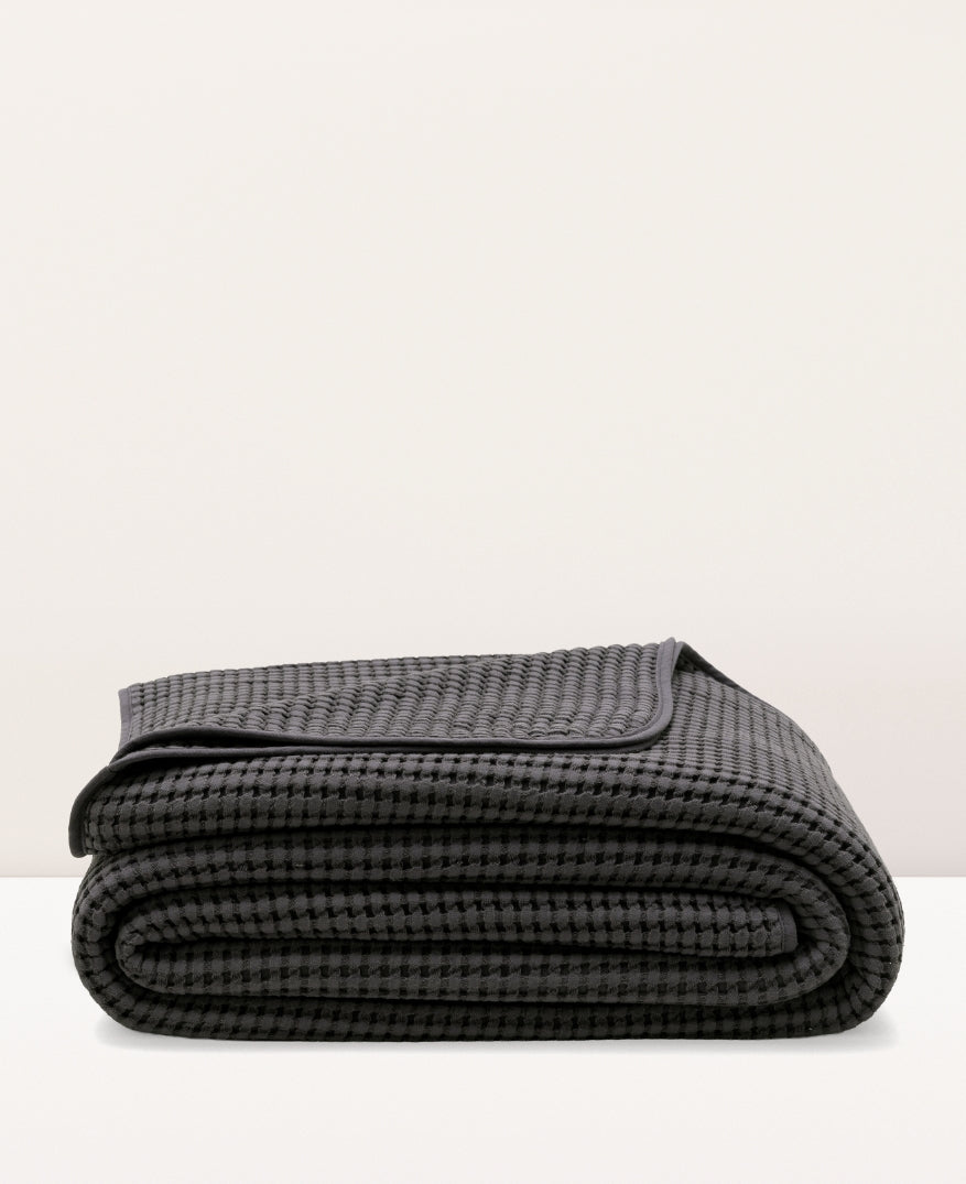 Couvre-lit en nid d'abeille Graphite