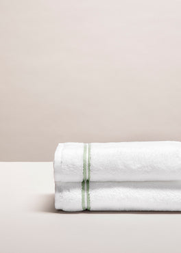 Set de 2 serviettes invités bourdon Blanc vert