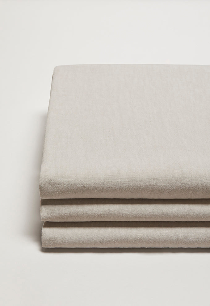 Drap housse lin lavé bonnet 40 cm Ficelle