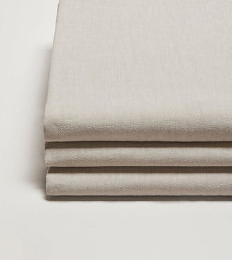Drap plat lin lavé Ficelle
