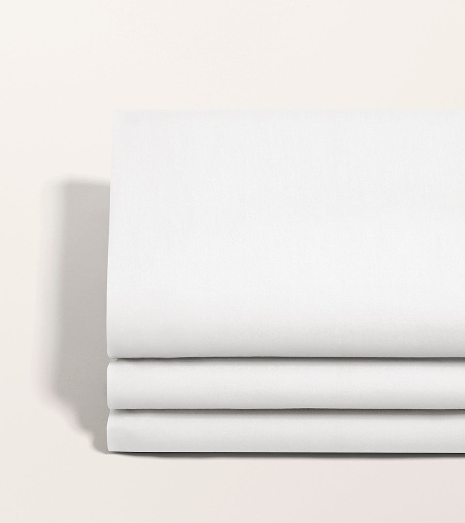 Drap housse percale gaze Blanc pur