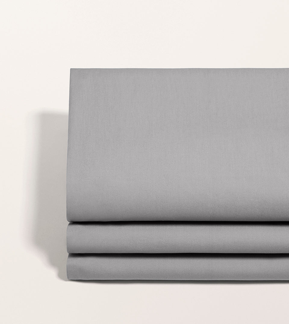 Drap housse percale gaze Gris moiré