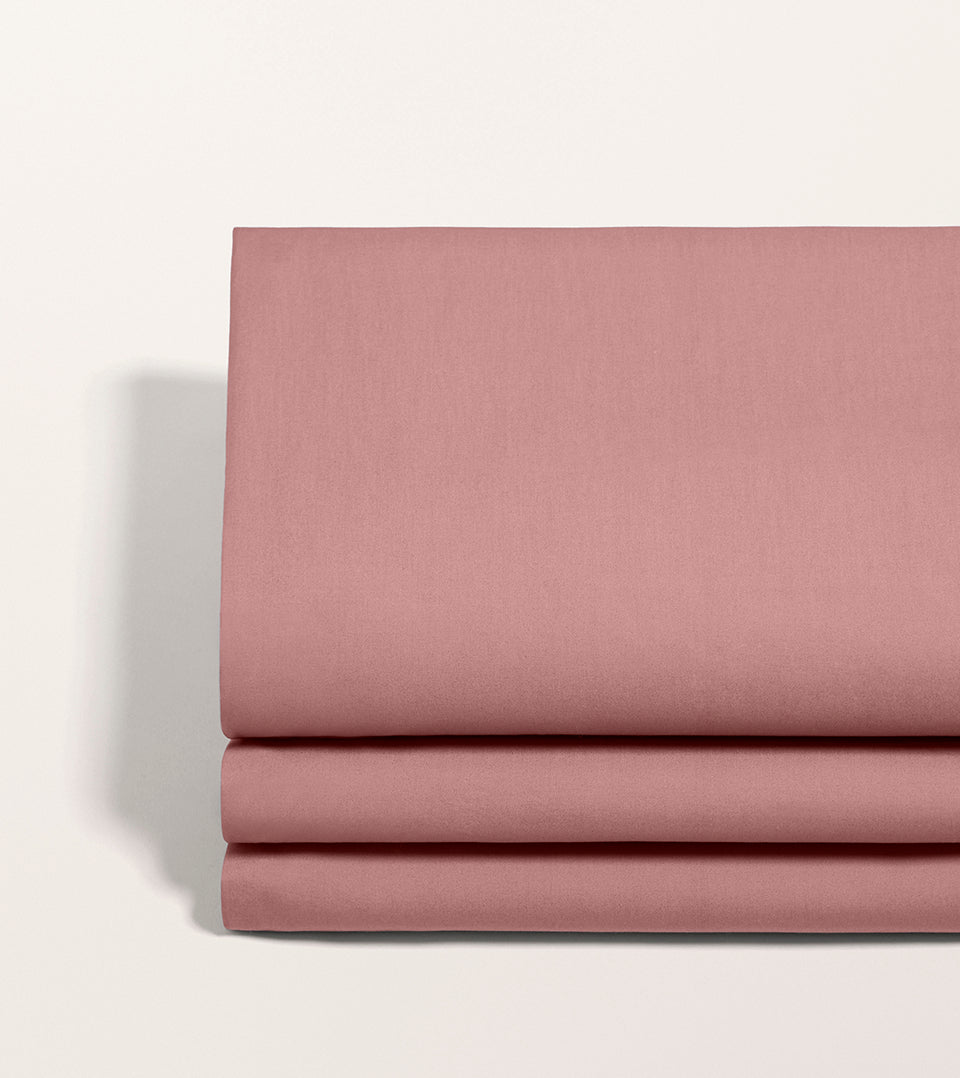 Drap housse percale gaze Rose thé