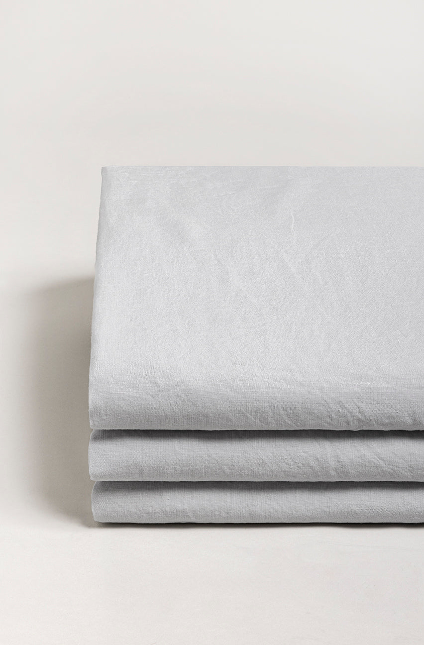 Drap plat lin lavé Pierre