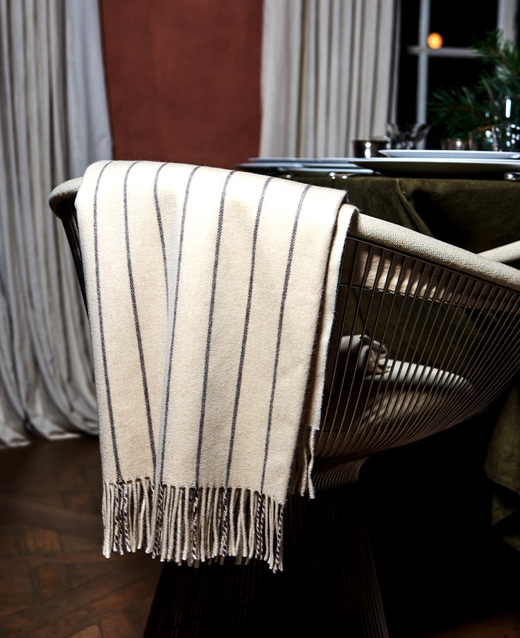 Plaid en Cachemire et Laine d'Agneau