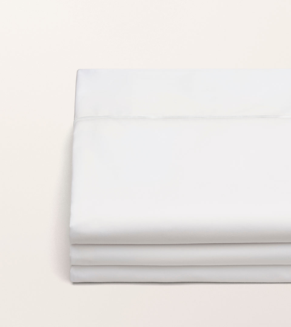 Drap plat bourdon percale Bourdon blanc