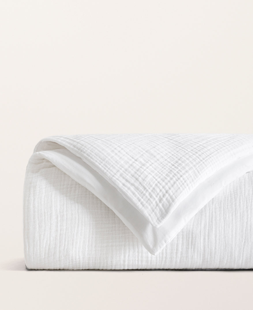 Housse de couette gaze de coton Blanc pur