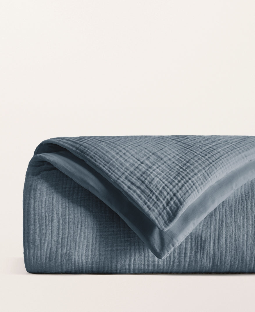 Housse de couette gaze de coton Bleu vintage