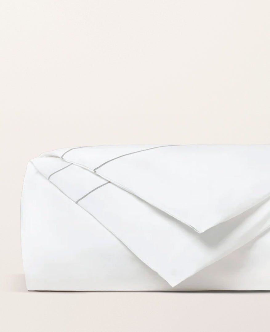 Housse de couette satin bourdon Bourdon gris acier