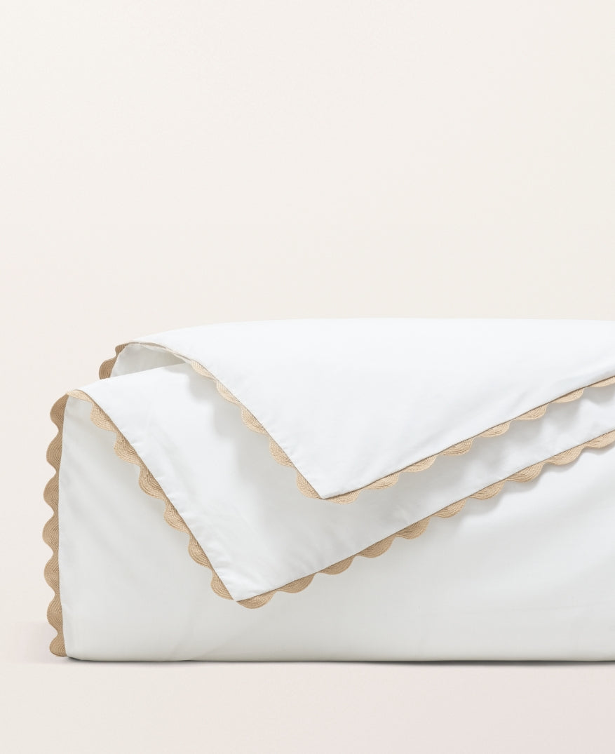 Housse de couette percale serpentine Sable