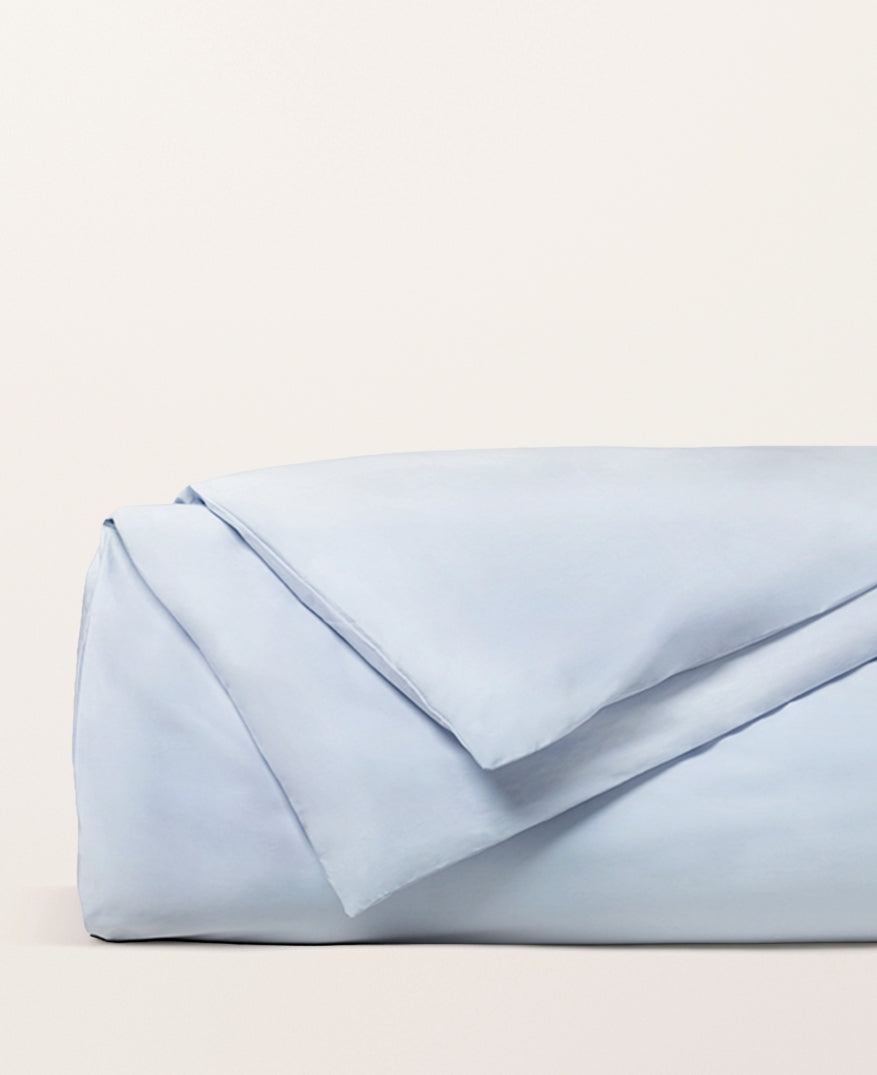 Housse de couette percale unie Bleu azur