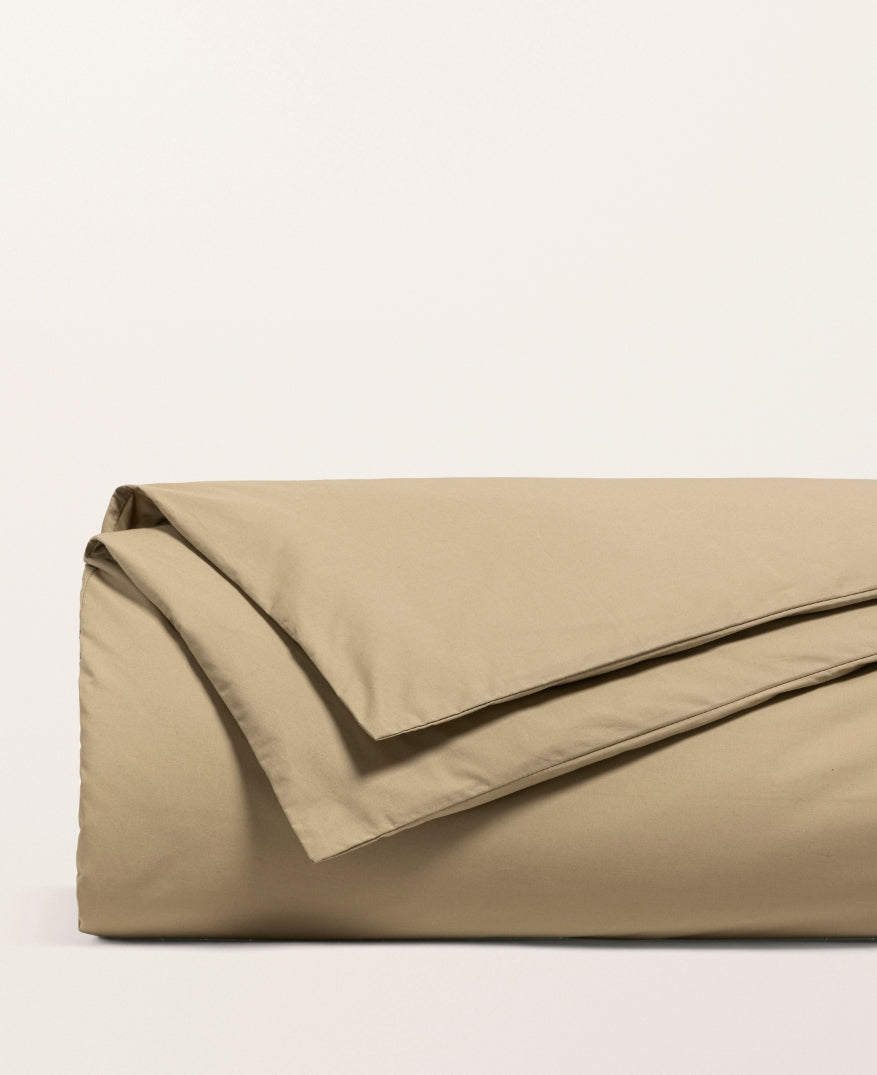 Housse de couette percale unie Havane