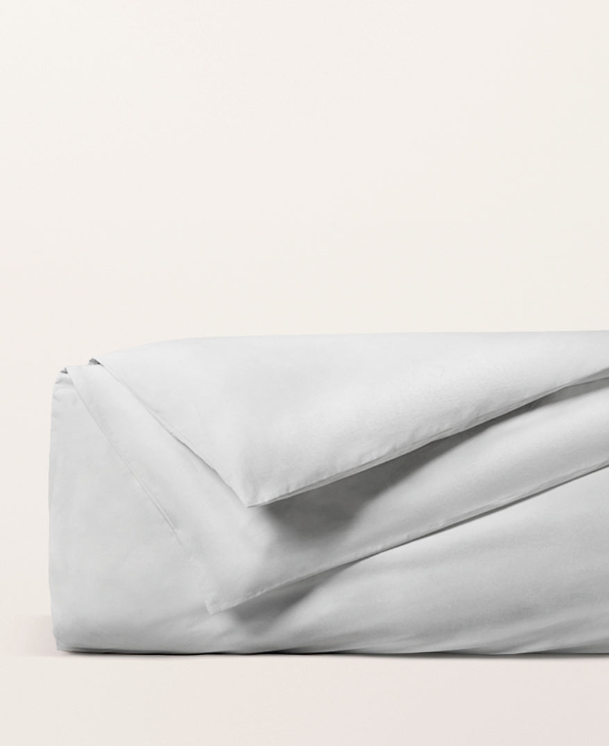 Housse de couette satin unie Gris acier