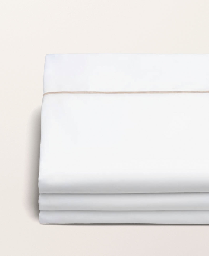 Drap plat bourdon percale Bourdon greige