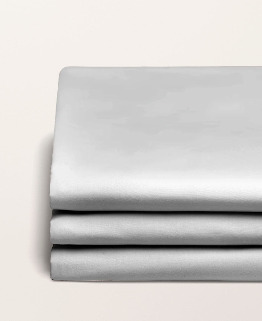 Drap housse satin bonnet 40 cm Gris acier