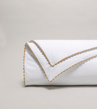 Housse de couette percale enfant Jaune bouton d or