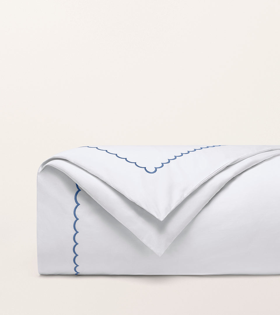 Housse de couette nuage percale Nuage bleu turquin