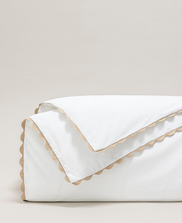 Housse de couette percale serpentine Sable