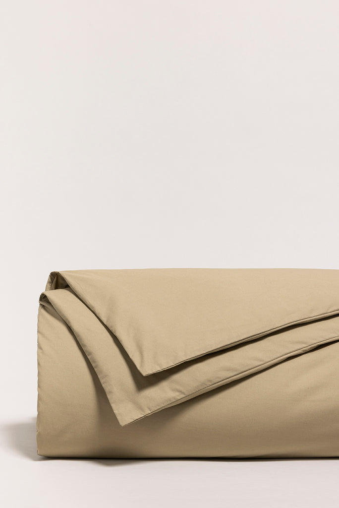 Housse de couette percale unie Havane