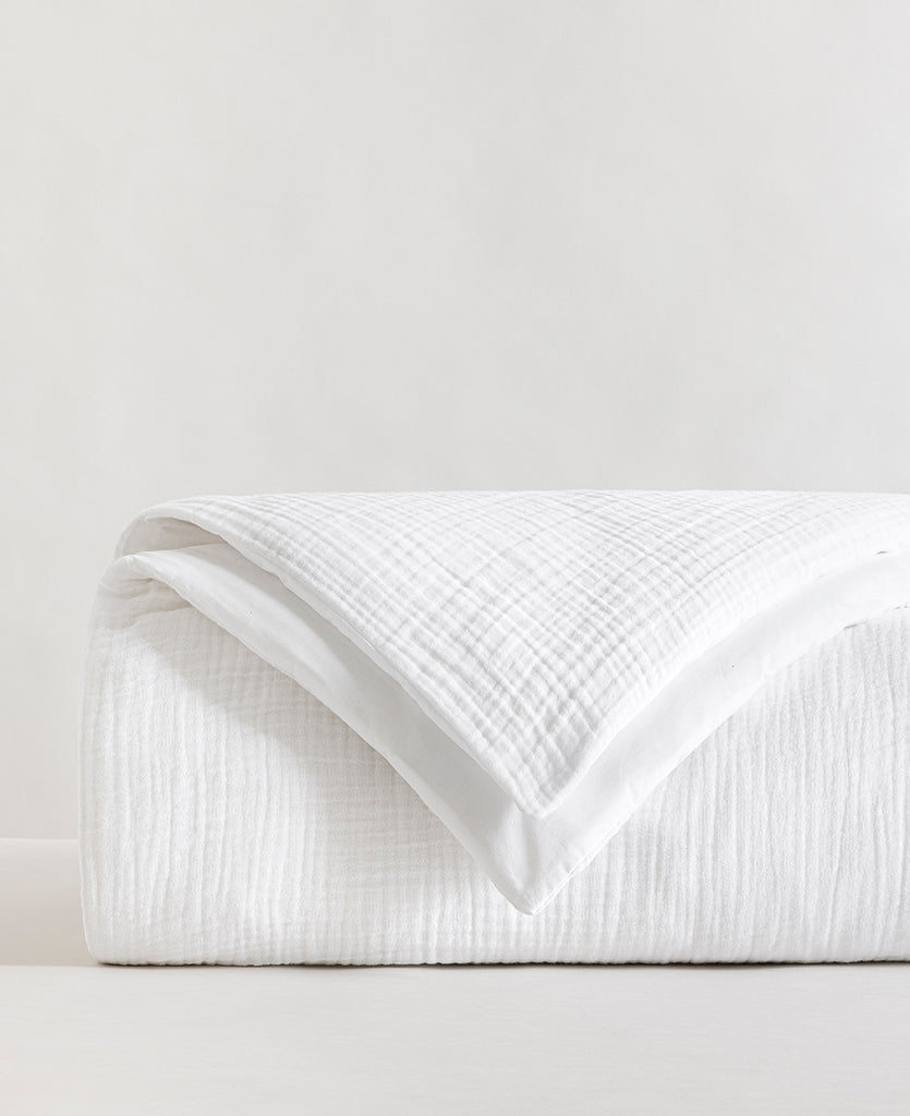 Housse de couette gaze de coton Blanc pur