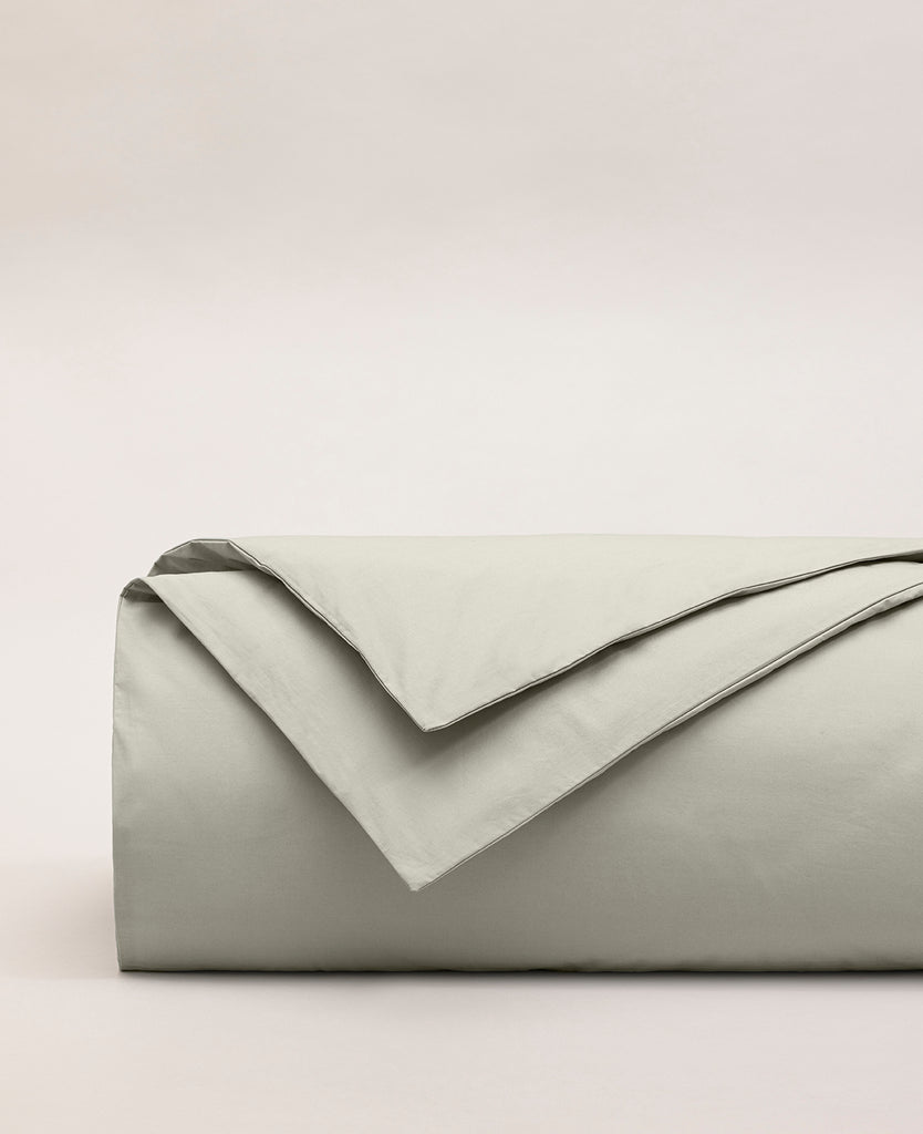 Housse de couette percale unie Vert céladon