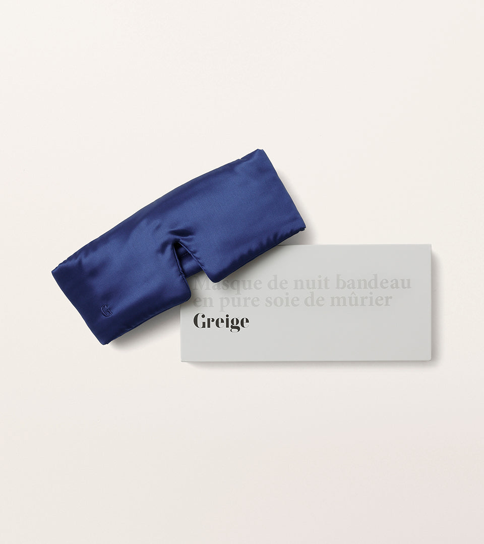 Masque de nuit bandeau Bleu minuit