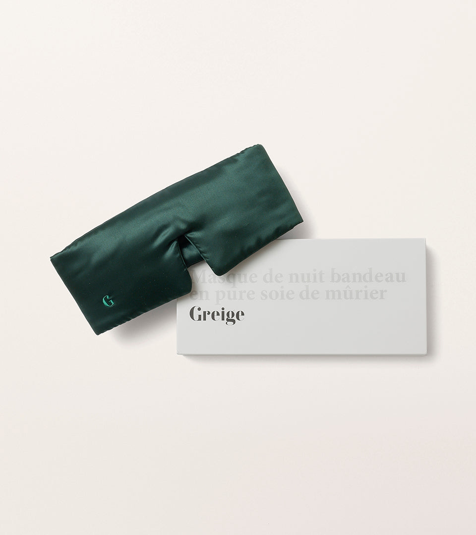 Masque de nuit bandeau Vert foret