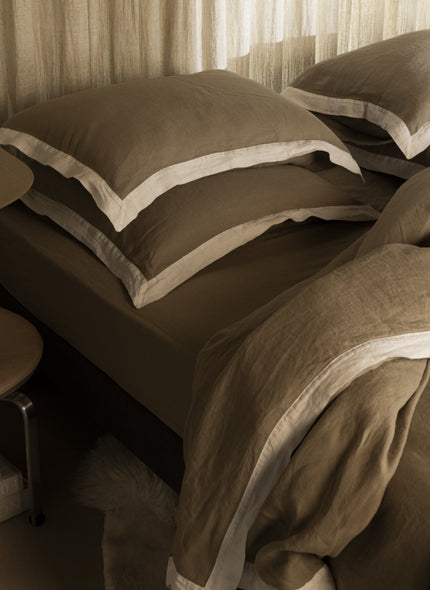 Parure de lit Lin Lavé Français Bicolore