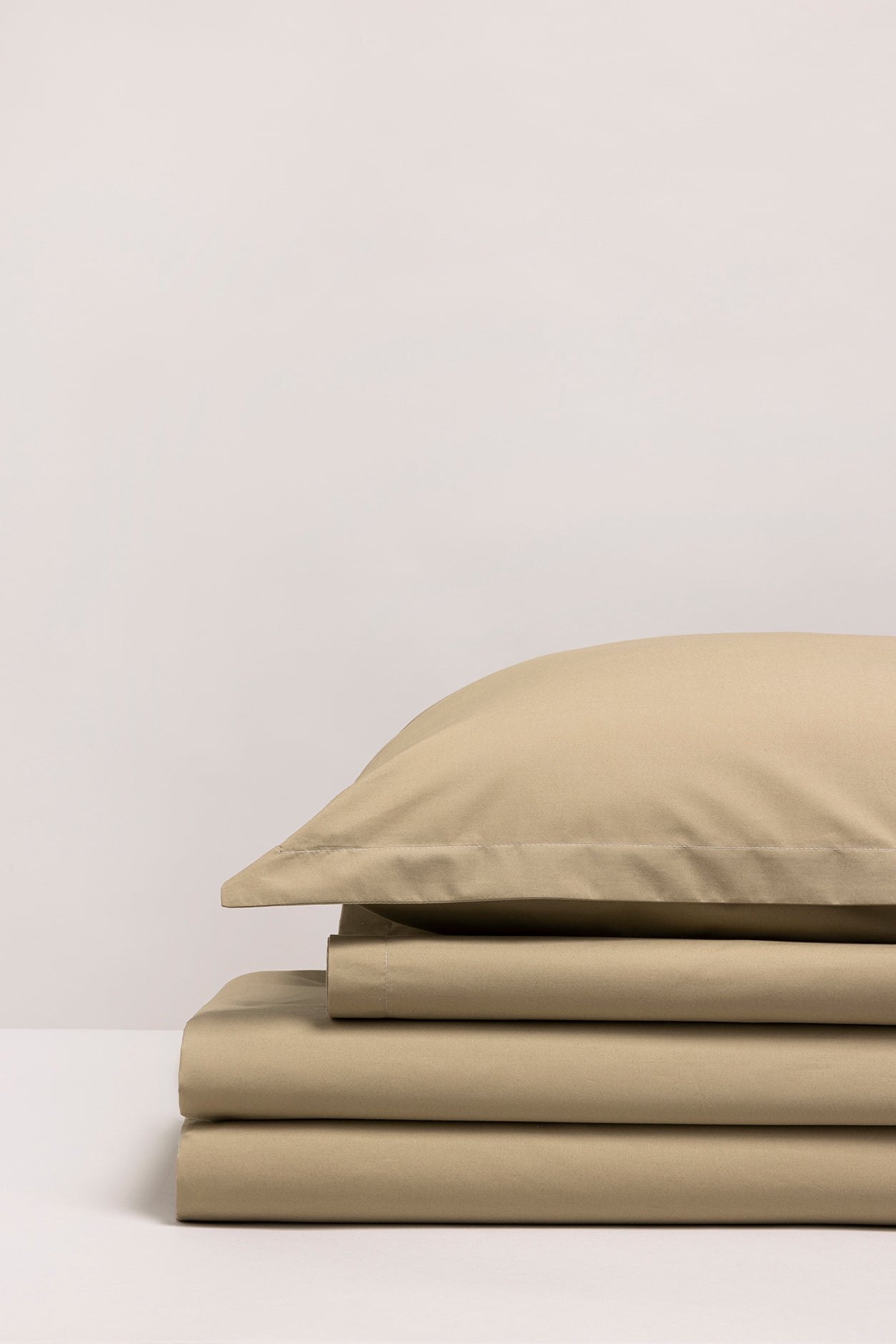Parure de lit percale unie Havane