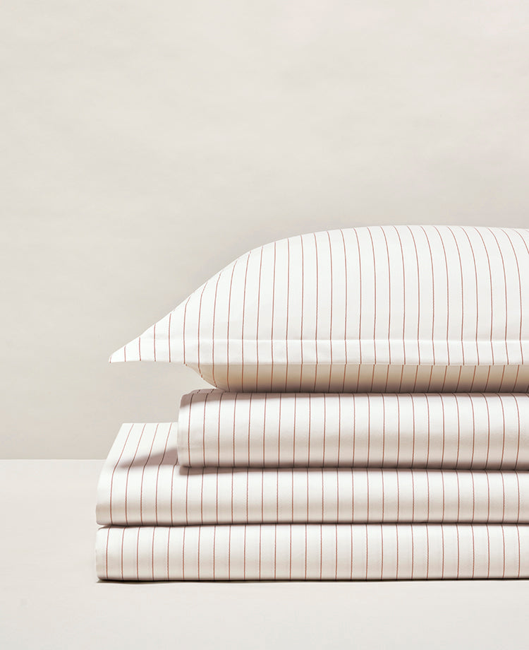 Drap Housse Satin Rayé