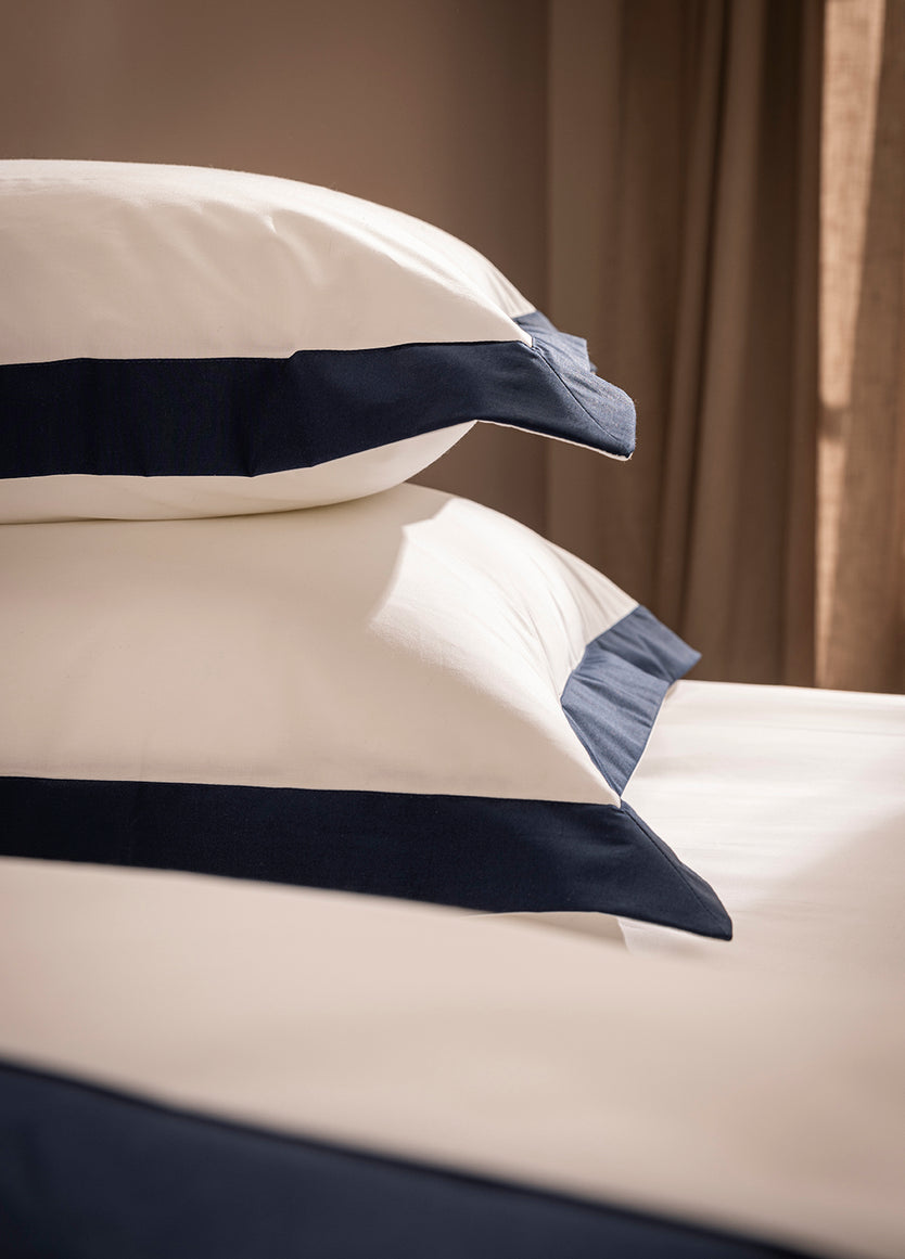 Set de 2 Taies d'Oreillers Bicolore Percale