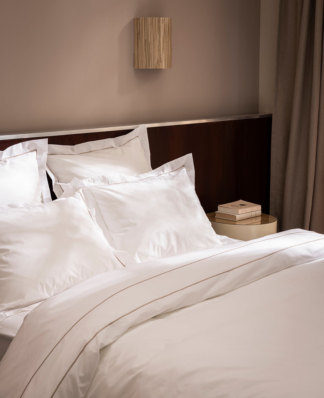 Housse de couette bourdon percale Bourdon greige