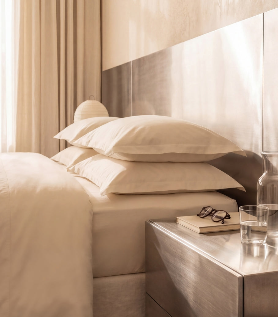 Drap housse percale Blanc frais