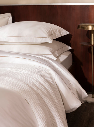 Parure de lit satin bourdon Bourdon greige