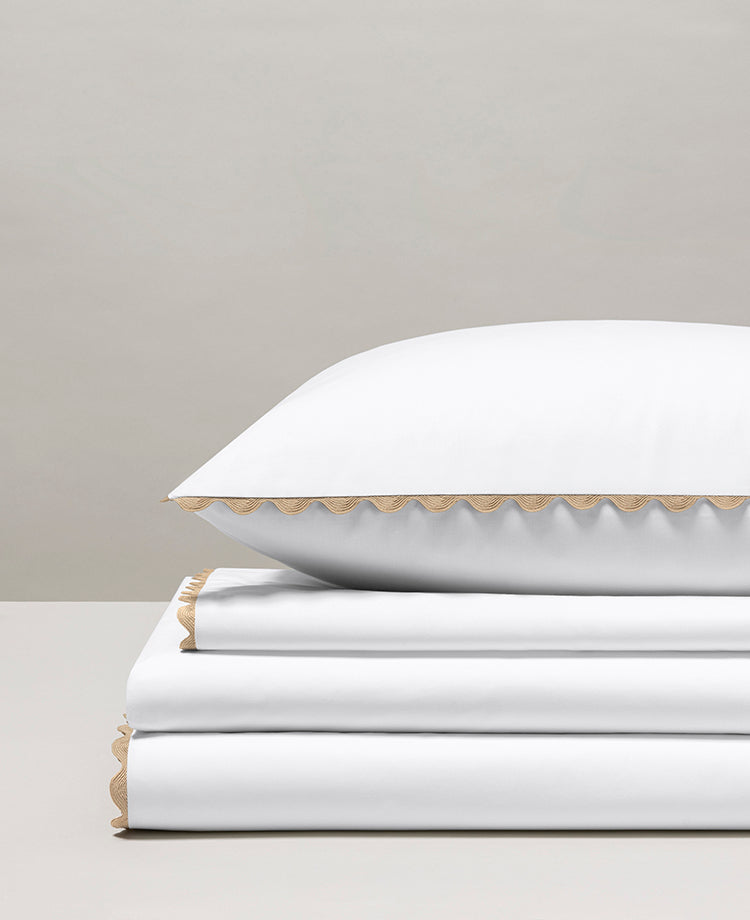 Parure de lit percale serpentine Sable