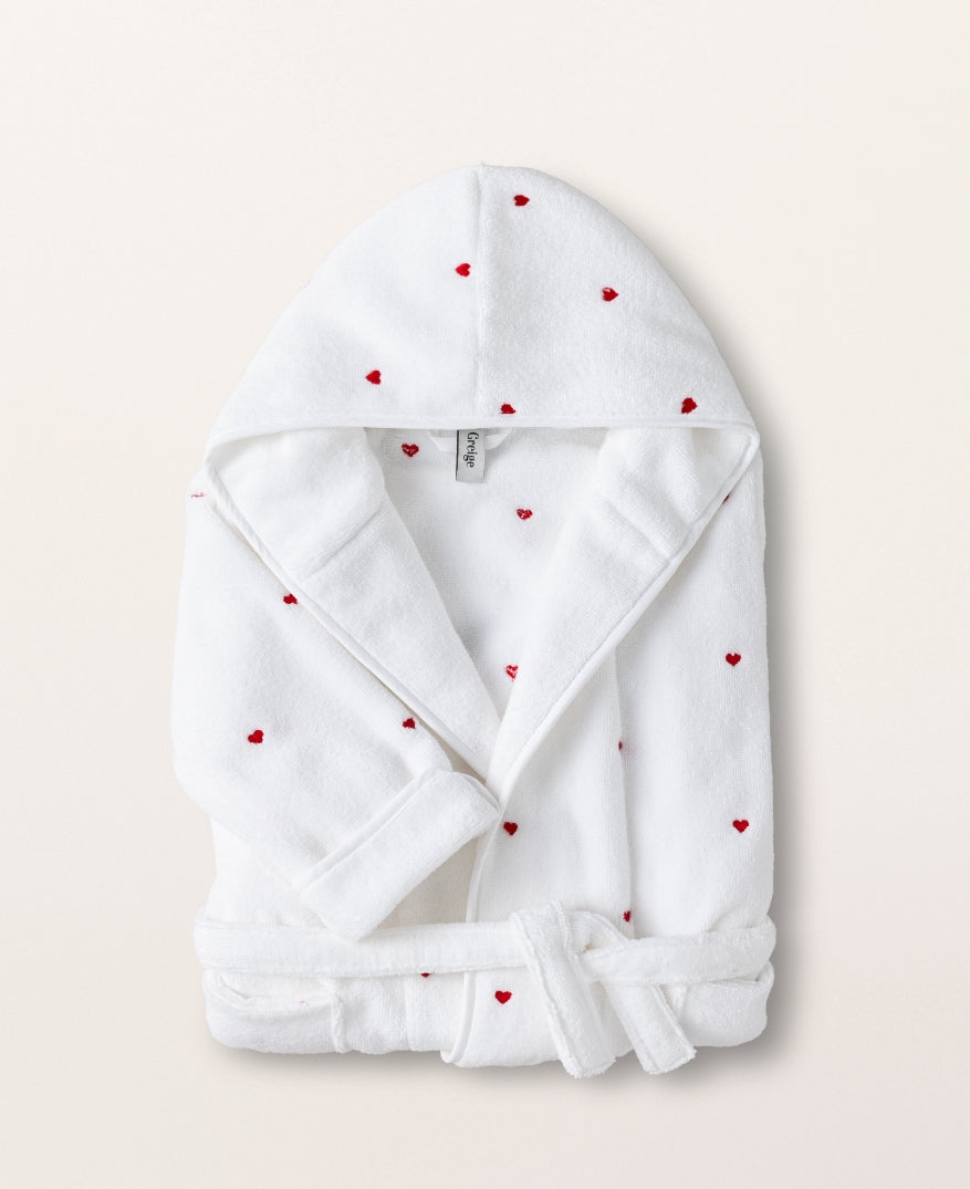 Peignoir de bain enfant Mini coeurs
