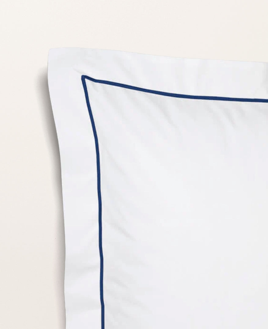 Set de 2 taies d'oreillers bourdon satin Bourdon bleu